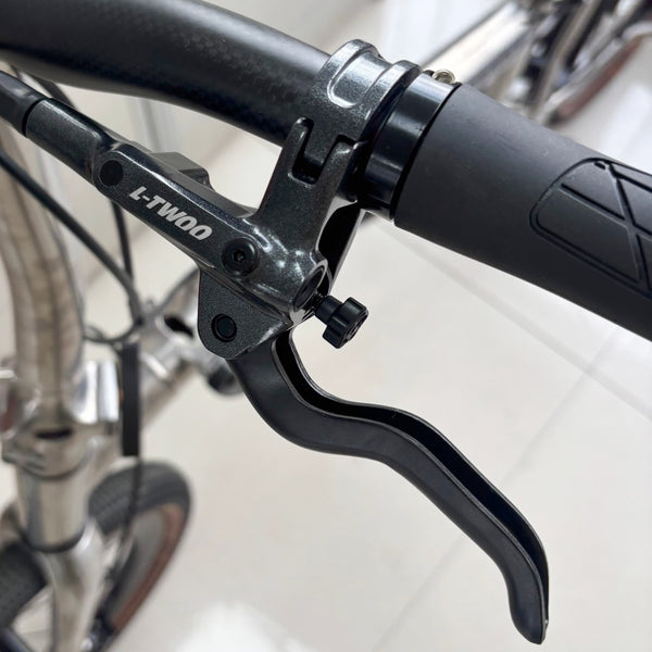 HEXATI T18 ELite Thru-Axle – 8.6kg Full-Titanium Folding Bike | L-TWOO ER9 Electronic Shifting, Hydraulic Disc Brakes, Carbon Wheels – T Line Gravel Upgrade