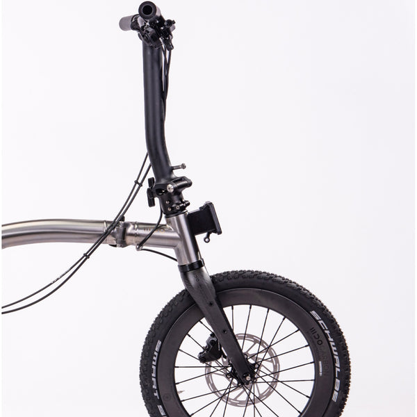 HEXATI T18 ELite – 8.5kg Titanium-Carbon Folding Bike  Shimano 105 11-Speed, Hydraulic Disc Brakes, Carbon Wheels – The Smart T Line Alternative