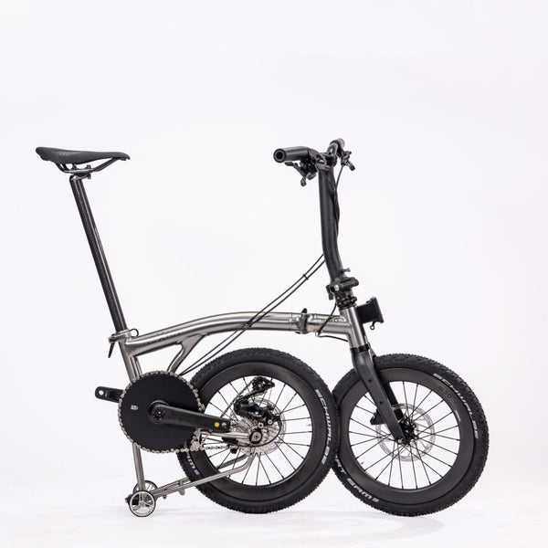 HEXATI T18 ELite – 8.5kg Titanium-Carbon Folding Bike  Shimano 105 11-Speed, Hydraulic Disc Brakes, Carbon Wheels – The Smart T Line Alternative
