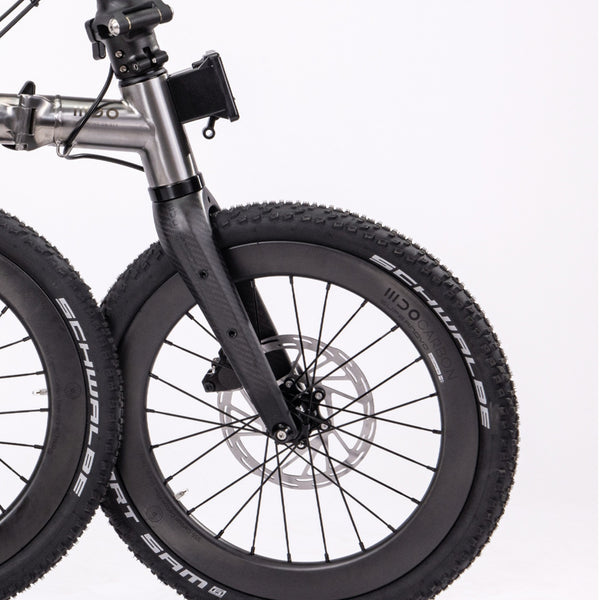 HEXATI T18 ELite – 8.5kg Titanium-Carbon Folding Bike  Shimano 105 11-Speed, Hydraulic Disc Brakes, Carbon Wheels – The Smart T Line Alternative