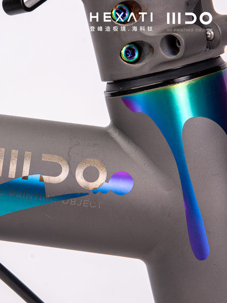 HEXATI T20 ELite Custom Paint – One-of-a-Kind Titanium Gravel Folding Bike