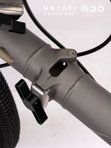 HEXATI T20 ELite Custom Paint – One-of-a-Kind Titanium Gravel Folding Bike
