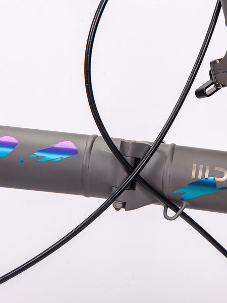 HEXATI T20 ELite Custom Paint – One-of-a-Kind Titanium Gravel Folding Bike