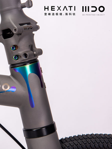 HEXATI T20 ELite Custom Paint – One-of-a-Kind Titanium Gravel Folding Bike