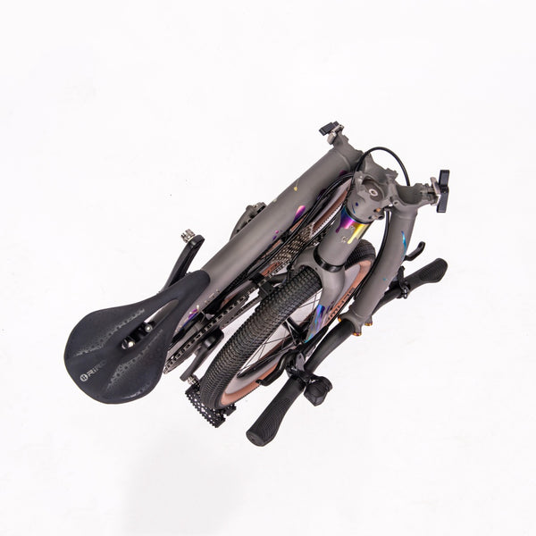 HEXATI T20 ELite Custom Paint – One-of-a-Kind Titanium Gravel Folding Bike