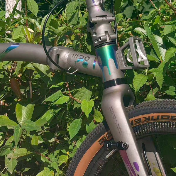 HEXATI T20 ELite Custom Splash – 9.2kg Full-Titanium Gravel Folding Bike with SRAM Rival AXS and titanium cranks