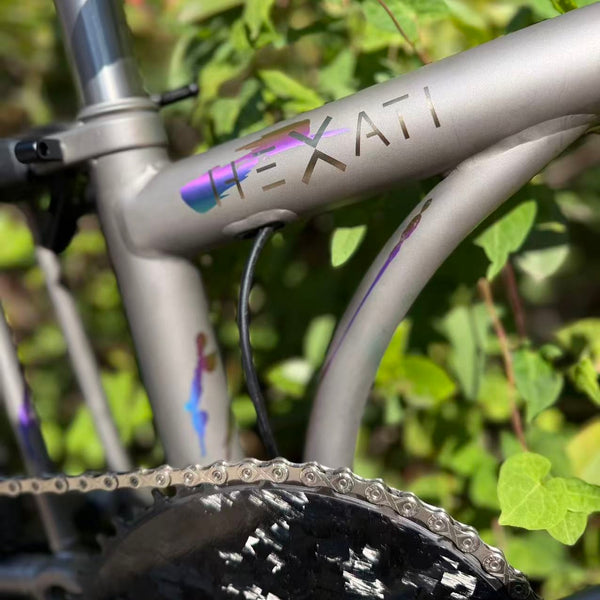 HEXATI T20 ELite Custom Splash – 9.2kg Full-Titanium Gravel Folding Bike with SRAM Rival AXS and titanium cranks