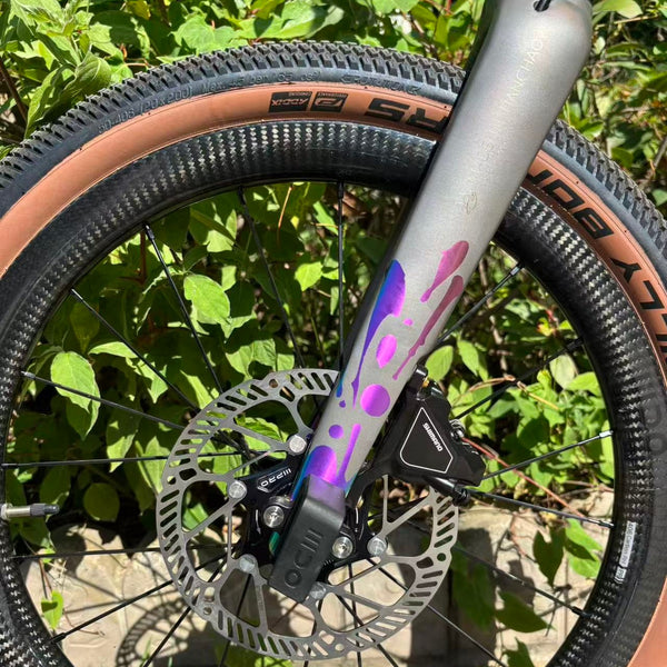 HEXATI T20 ELite Custom Splash – 9.2kg Full-Titanium Gravel Folding Bike with SRAM Rival AXS and titanium cranks