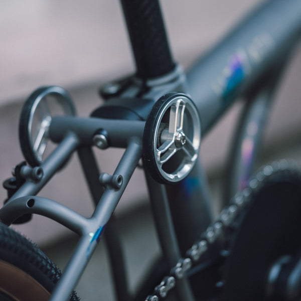 HEXATI T20 ELite Custom Paint – Titanium Gravel Folding Bike--with L-TWOO ER9 wireless groupsets