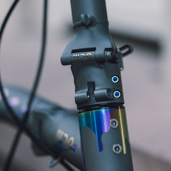 HEXATI T20 ELite Custom Paint – Titanium Gravel Folding Bike--with L-TWOO ER9 wireless groupsets