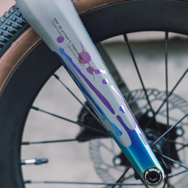 HEXATI T20 ELite Custom Paint – Titanium Gravel Folding Bike--with L-TWOO ER9 wireless groupsets