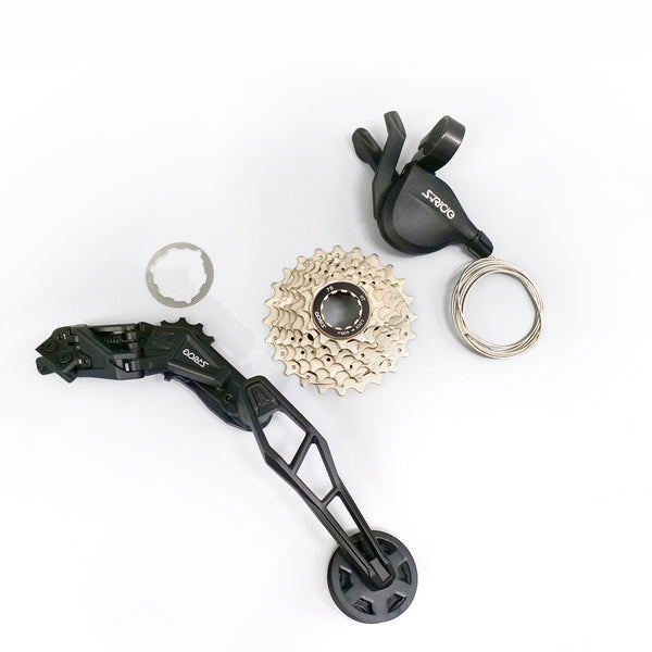 S-ride External 7 Speed Groupset Set transmission system for Brompton A/C/P/T Line Modified Rear Tensioner Shifter Chain Guide Cog Set