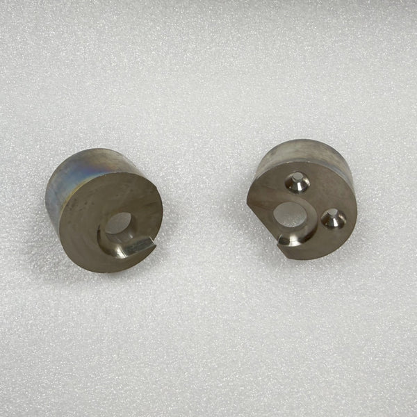 Titanium 38mm Round Thru-Axle Dropouts – 12mm x 1.5 Thread, Grade 5, Flanged