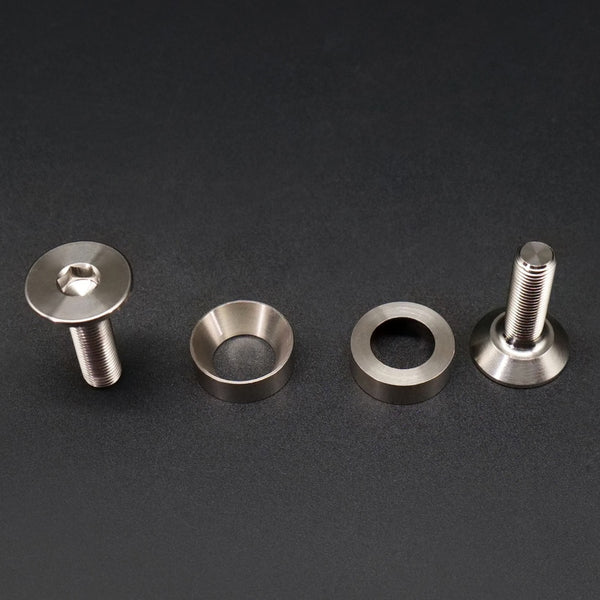 HEXATI / COMEPLAY Titanium Crank Spindle Bolt / Washer Kit  for BMX Spindle 22mm