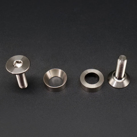 HEXATI / COMEPLAY Titanium Crank Spindle Bolt / Washer Kit  for BMX Spindle 22mm