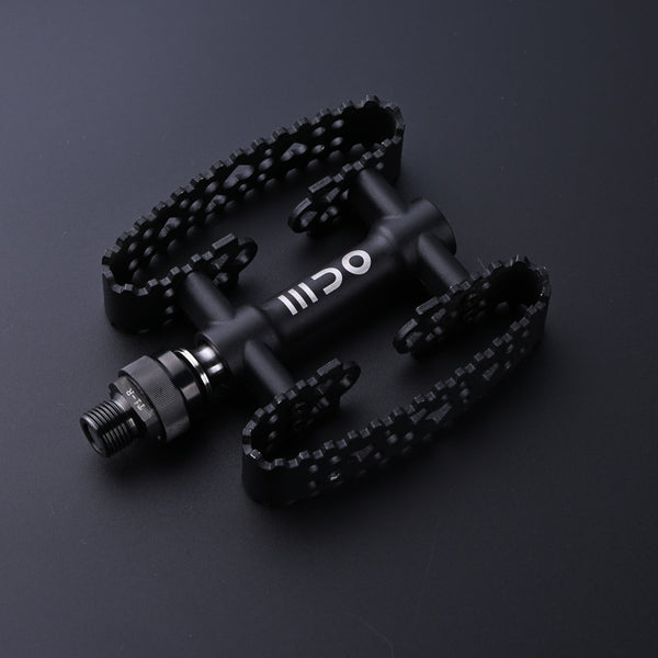 Ultra-Light Double Quick Release Tiny Bubbly Pedals for Brompton G Line 341g – Titanium Spindle, Titanium adapter, Wide Platform