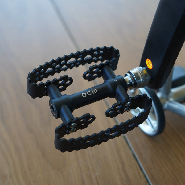 Ultra-Light Double Quick Release Tiny Bubbly Pedals for Brompton G Line 341g – Titanium Spindle, Titanium adapter, Wide Platform