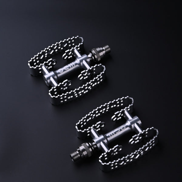 Ultra-Light Double Quick Release Tiny Bubbly Pedals for Brompton G Line 341g – Titanium Spindle, Titanium adapter, Wide Platform
