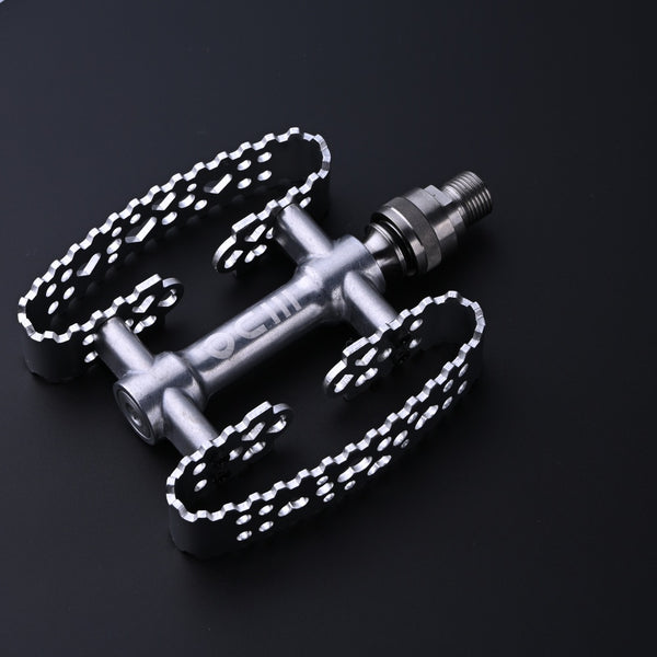 Ultra-Light Double Quick Release Tiny Bubbly Pedals for Brompton G Line 341g – Titanium Spindle, Titanium adapter, Wide Platform