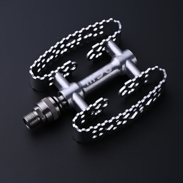 Ultra-Light Double Quick Release Tiny Bubbly Pedals for Brompton G Line 341g – Titanium Spindle, Titanium adapter, Wide Platform