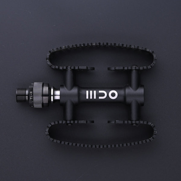 Ultra-Light Double Quick Release Tiny Bubbly Pedals for Brompton G Line 341g – Titanium Spindle, Titanium adapter, Wide Platform