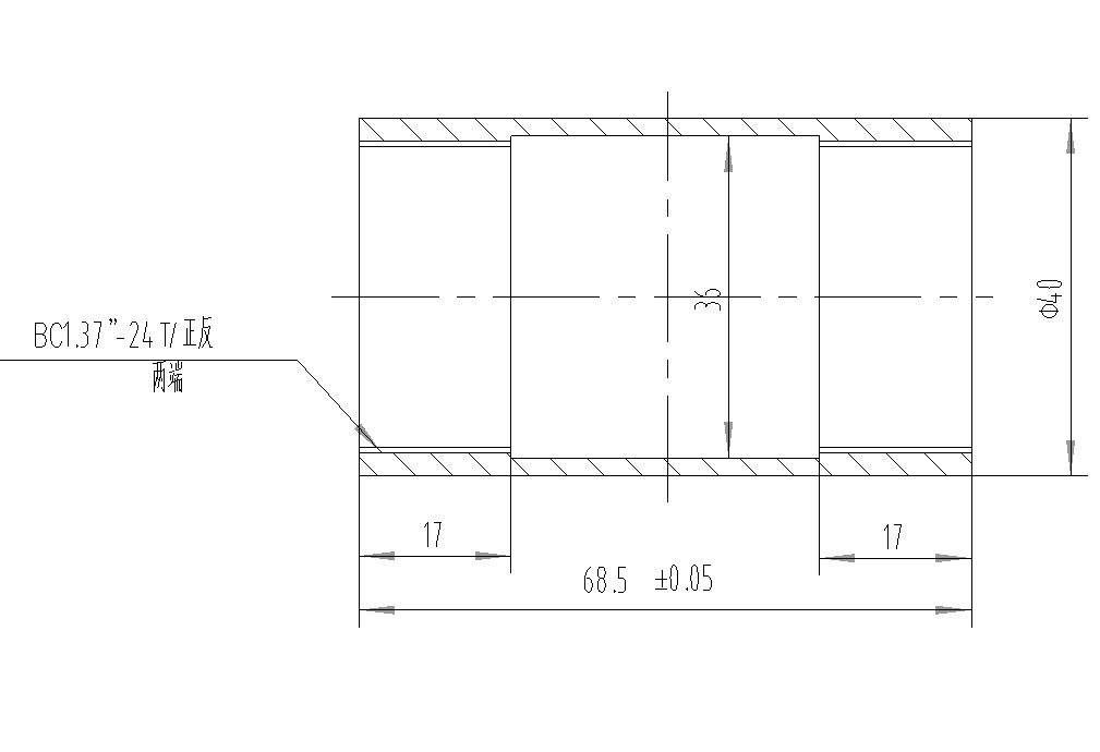 BSA Threaded Bottom Bracket Shell - 68mm | Grade 5 Titanium | For Custom Bike Frames