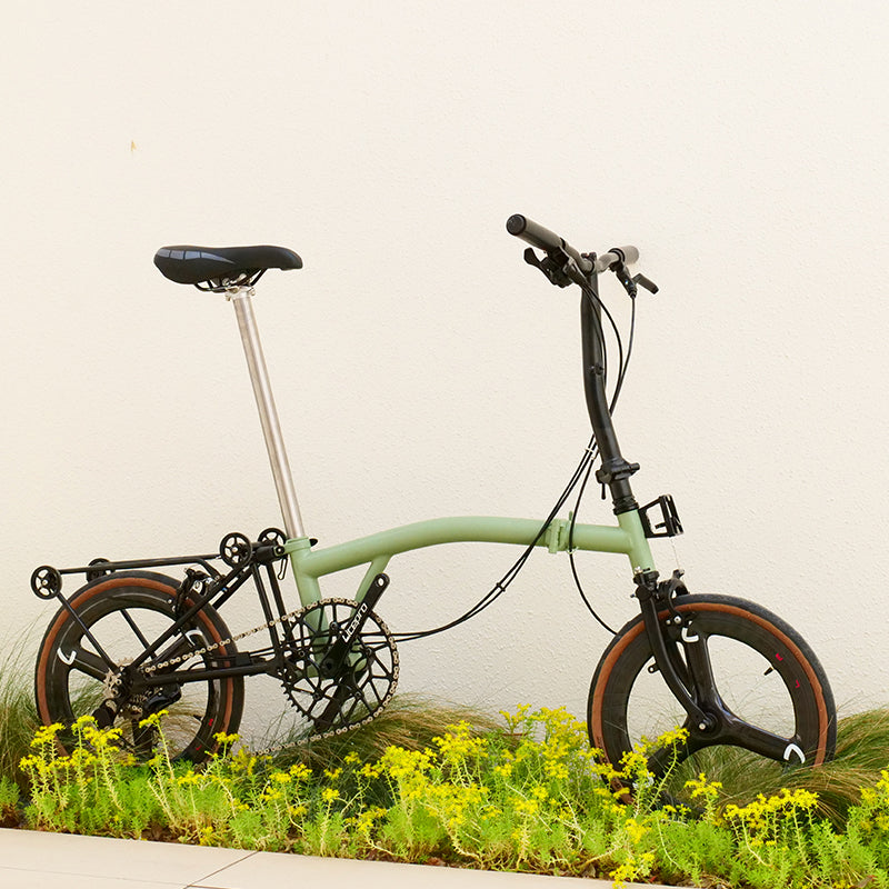 Full aero titanium brompton 16 Inch Bike, 7-Speed,Carbon wheelsets