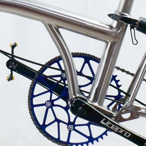 16inch full titanium brompton C line flat disc edition  hub 100/135mm