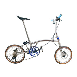 16inch full titanium brompton C line flat disc edition  hub 100/135mm