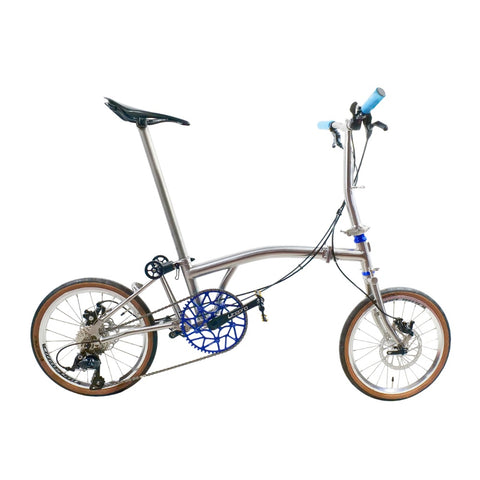 16inch full titanium brompton C line flat disc edition  hub 100/135mm