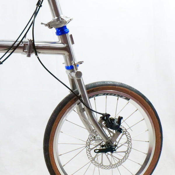 16inch full titanium brompton C line flat disc edition  hub 100/135mm