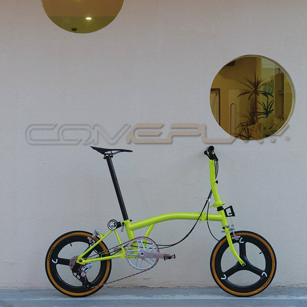 Colorful full titanium Brompton clone comeplete bike