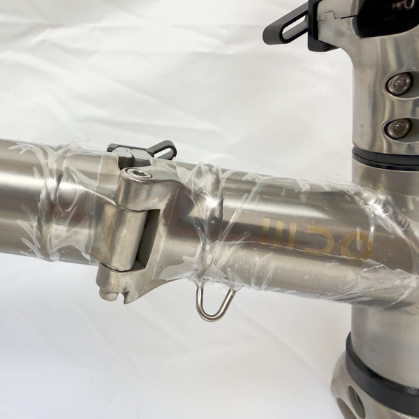 HEXATI T18 Full Titanium Frame Set – Pre‑Assembled DIY Kit | Brompton T Line compatible | Includes Headset, Suspension, Seatpost Clamp & E‑Hook