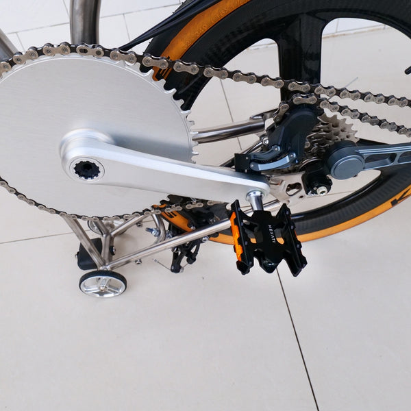 hexati Left-Side Quick-Release Pedals – 275.5g – Nylon Composite Body with Chromoly Steel Axle – Safety Reflectors Included