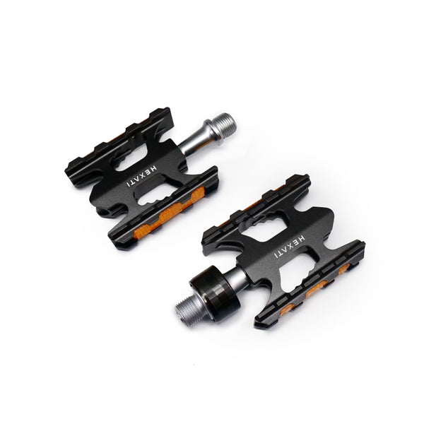 hexati Left-Side Quick-Release Pedals – 275.5g – Nylon Composite Body with Chromoly Steel Axle – Safety Reflectors Included
