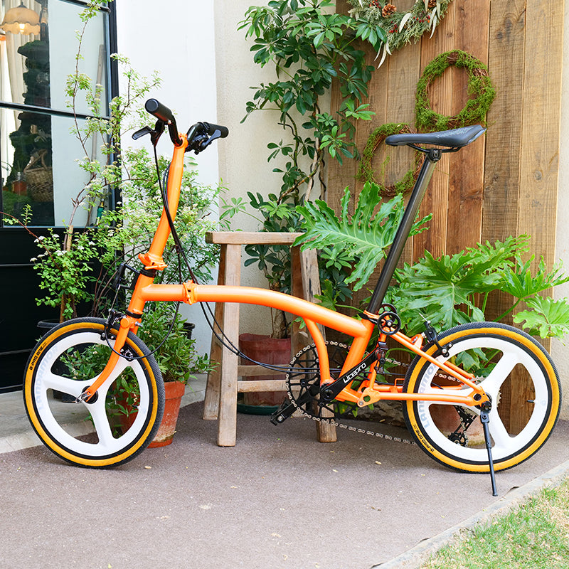 Full aero titanium 16 Inch Folding Bike brompton with 7-Speed, Rim