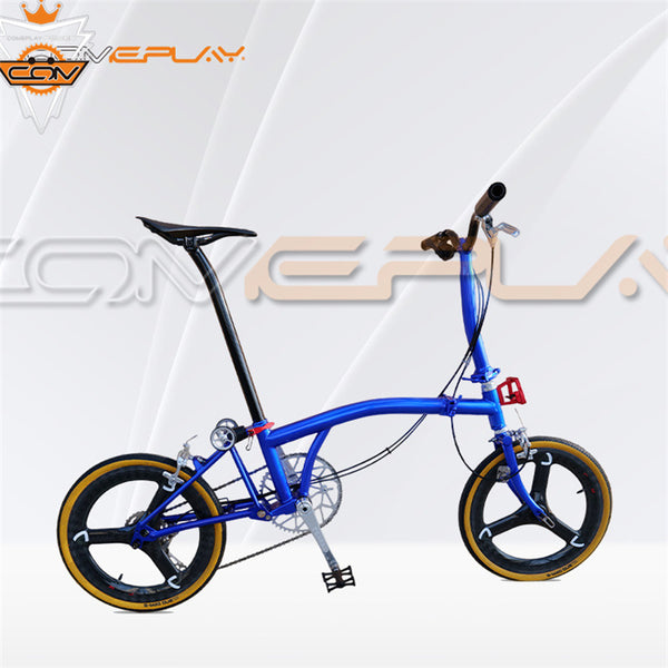 Full aero titanium Brompton tri-fold bicycle 