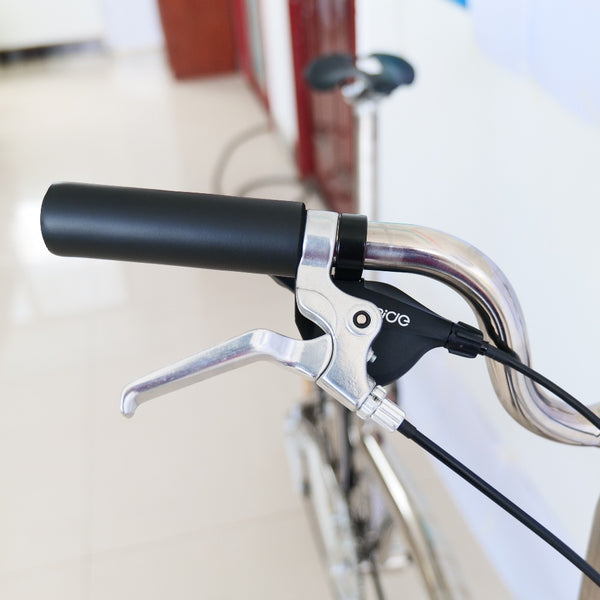 7 speed full aero titanium brompton bike with carbon wheelsets  hand polished mirror finish