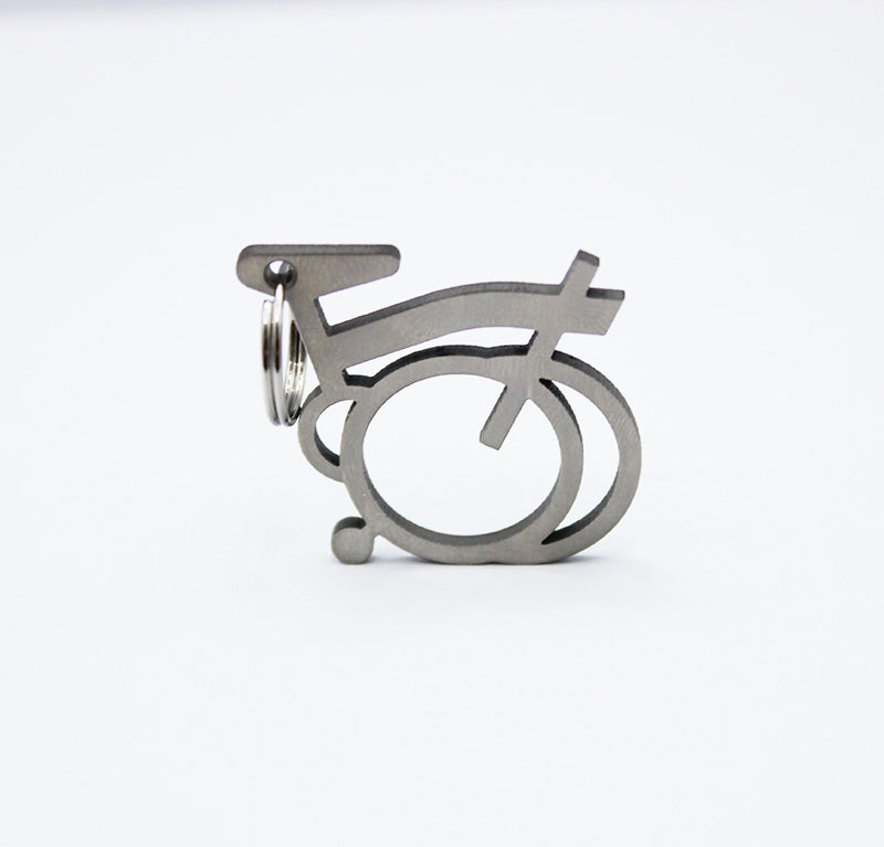 Brompton Iconic Titanium Decor, Pendant Keychain, Brompton Bike 