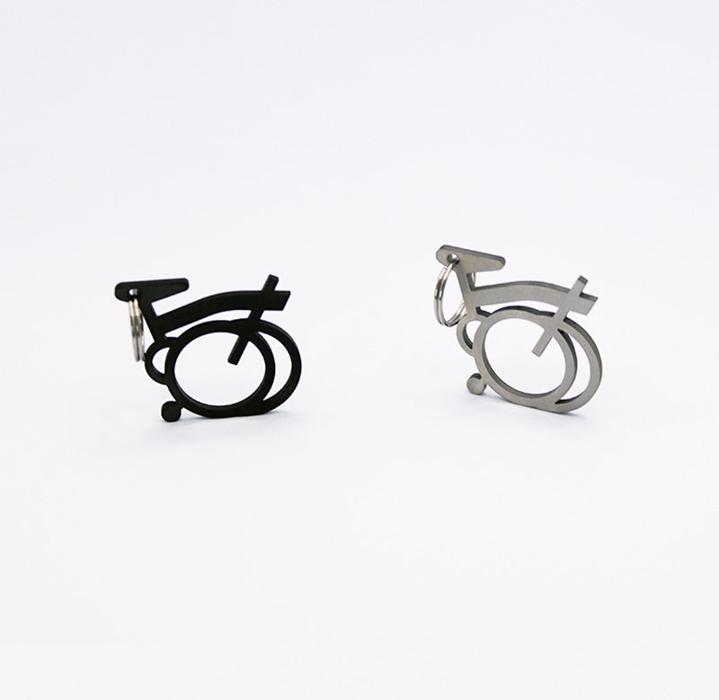 Brompton Iconic Titanium Decor, Pendant Keychain, Brompton Bike 