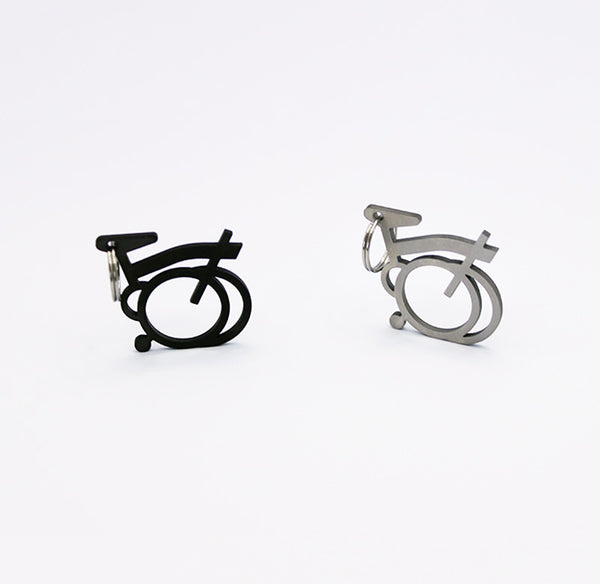 Brompton Bike titanium Keychain Key Ring pendant