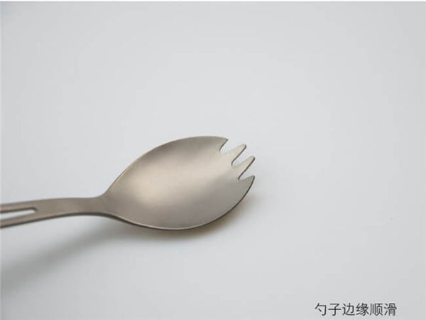 Titanium Spork (Spoon Fork) with Bottle Opener Extra Strong Ultra Lightweight (Ti)