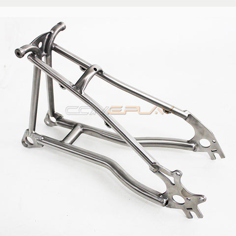20inch Brompton-compatible titanium rear triangle front fork designed for bromoton disc brakes.