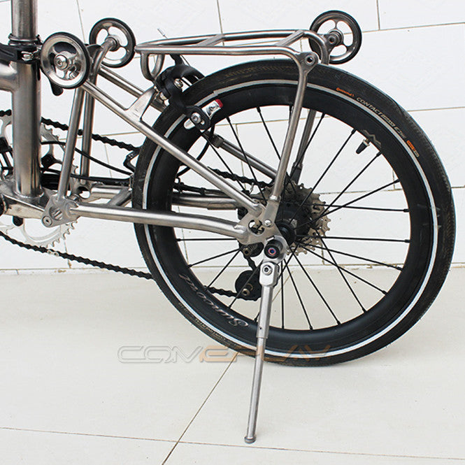 brompton fahrradständer Brompton 3sixty Titanium Kickstand Parking Stand Bike Parking Side Kick Stand Bike Parts 88g 245mm